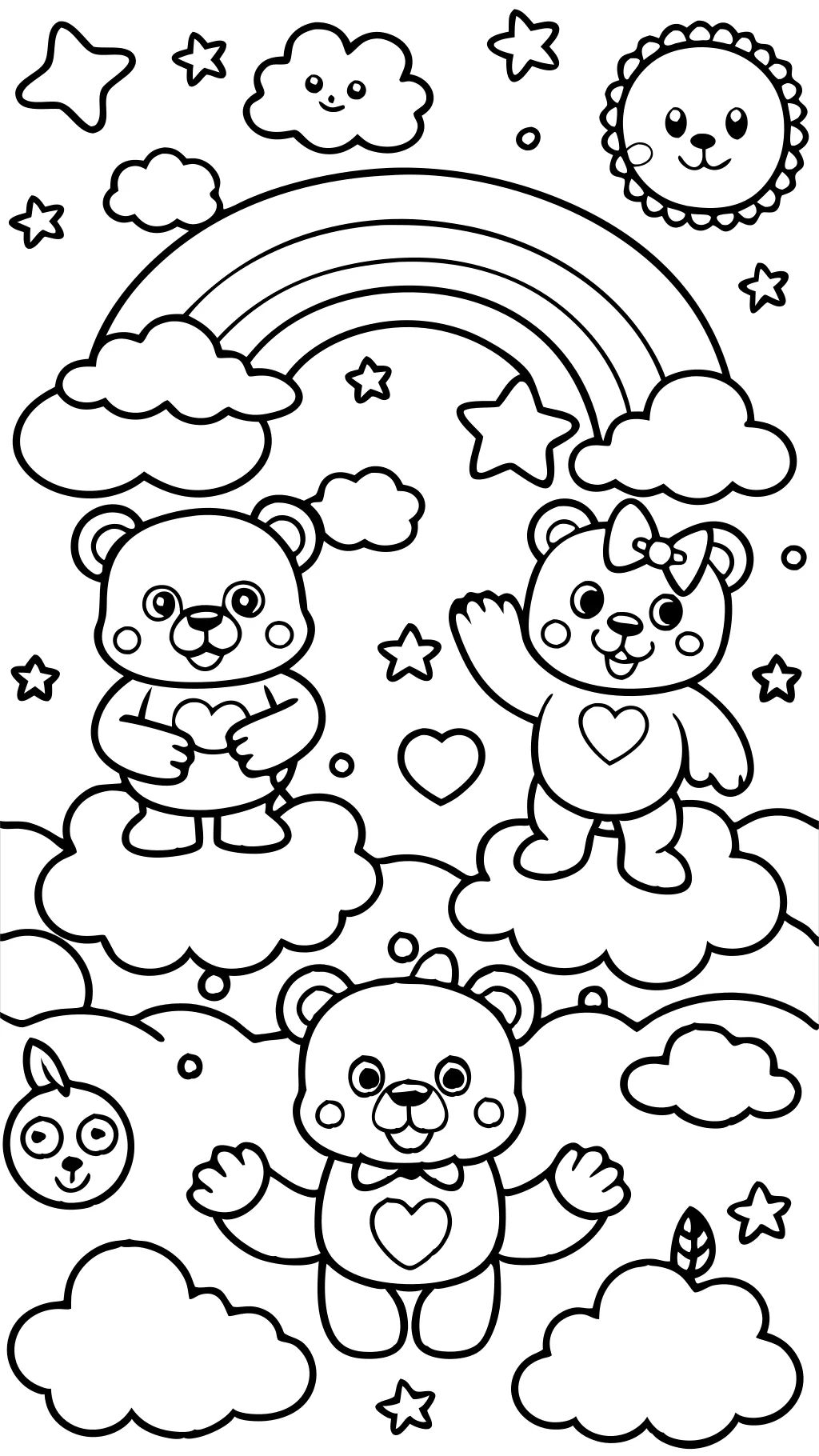 care bears coloring page